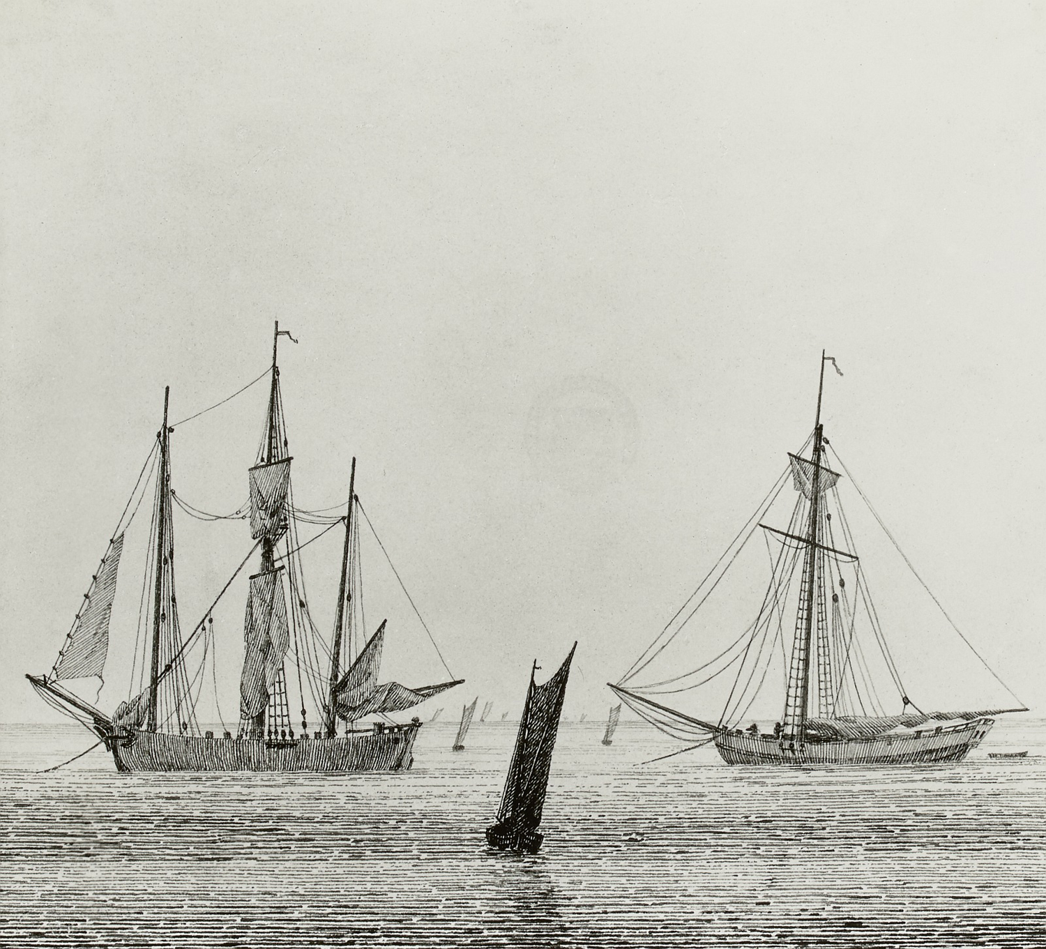 Sea with Sailing Ships, c. 1826