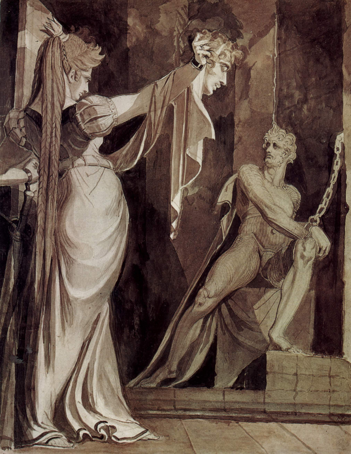 Kriemhild Shows Hagen the Head of Gunther, c. 1805