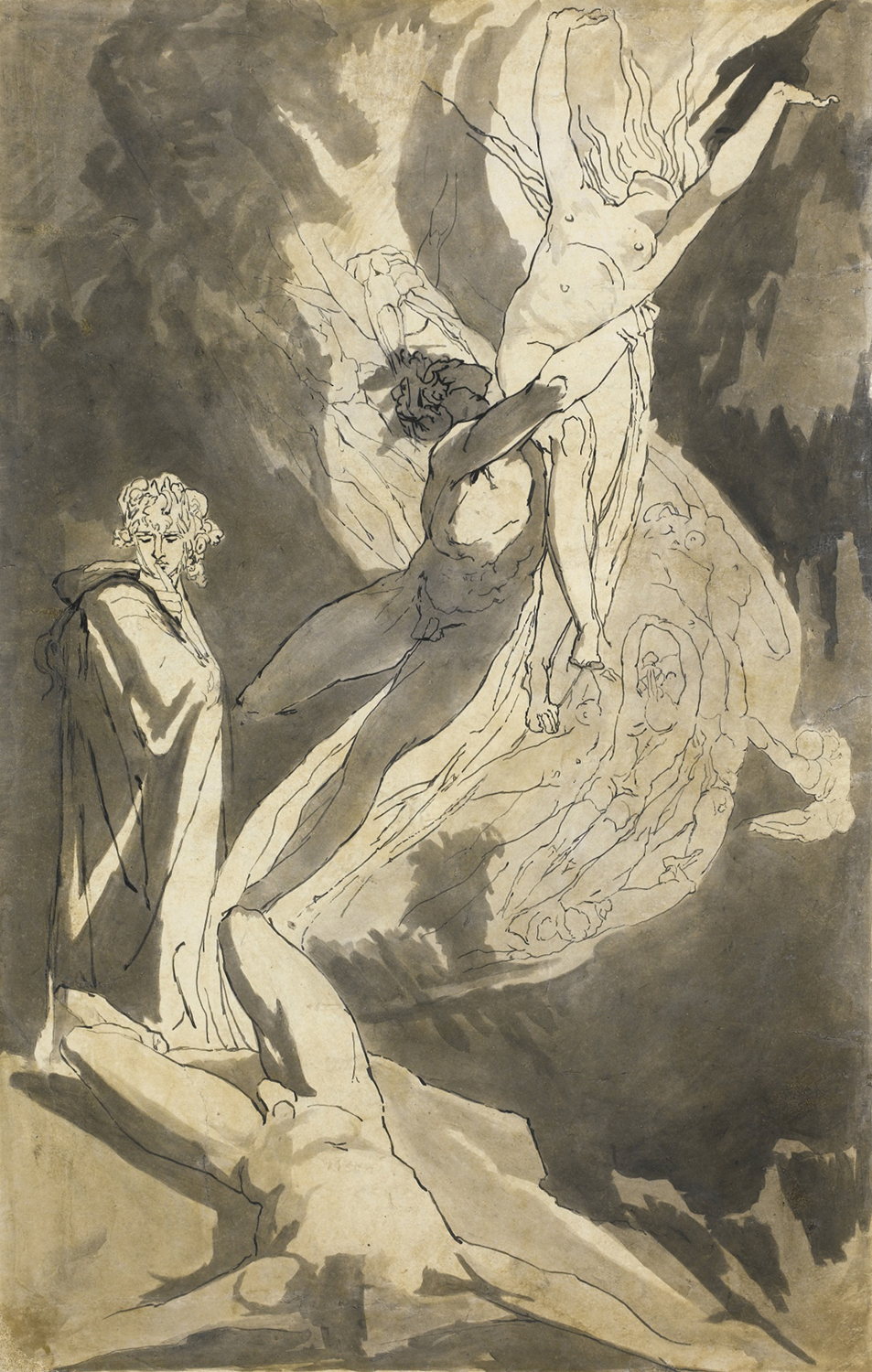 Dante Observing the Soaring Souls of Paolo and Francesca, c. 1818
