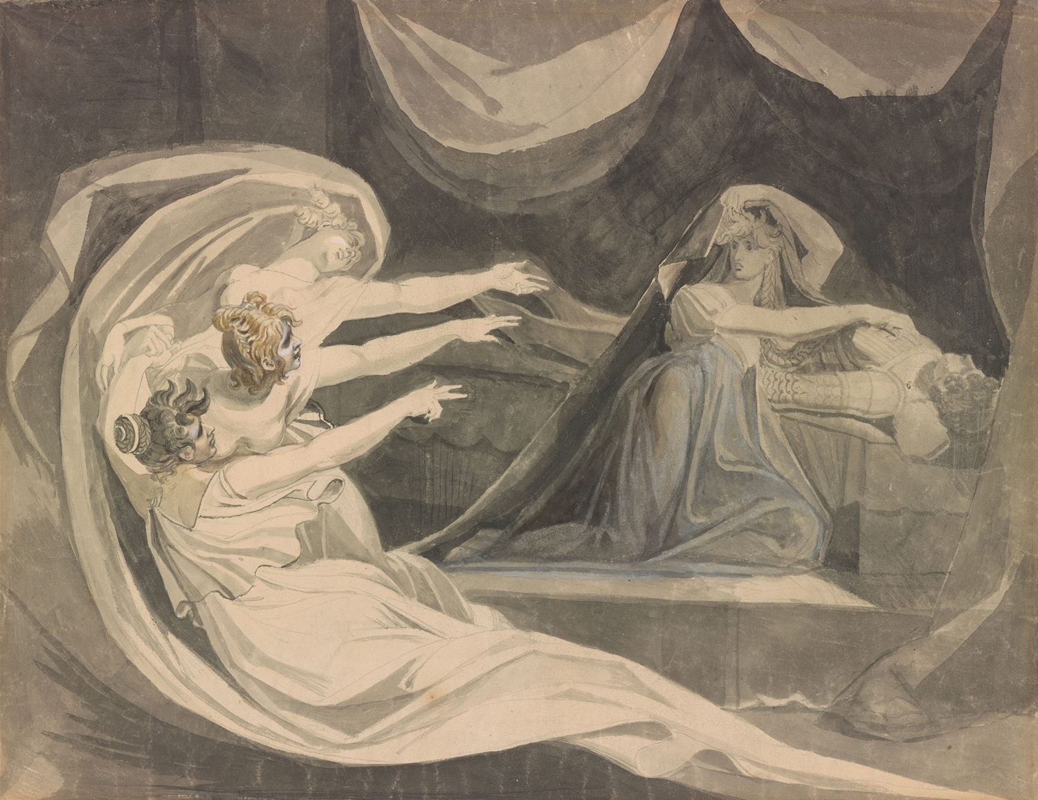 Kriemhild At the Wake of Siegfried, c. 1805