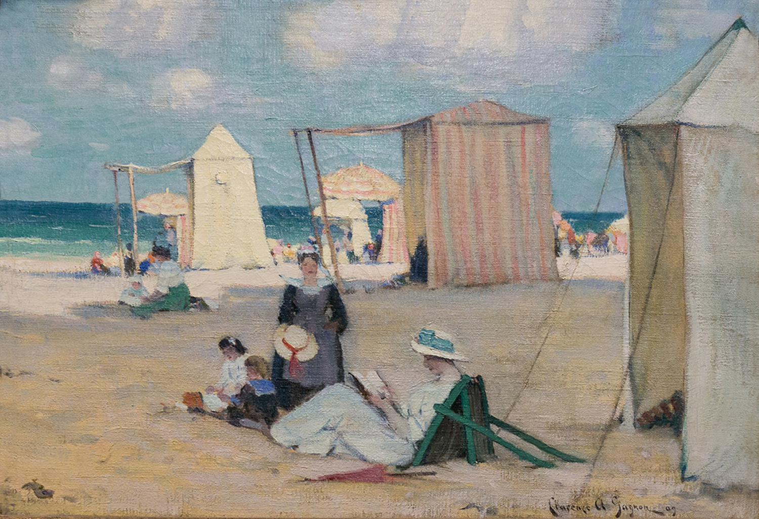 The Beach at Dinard, 1909