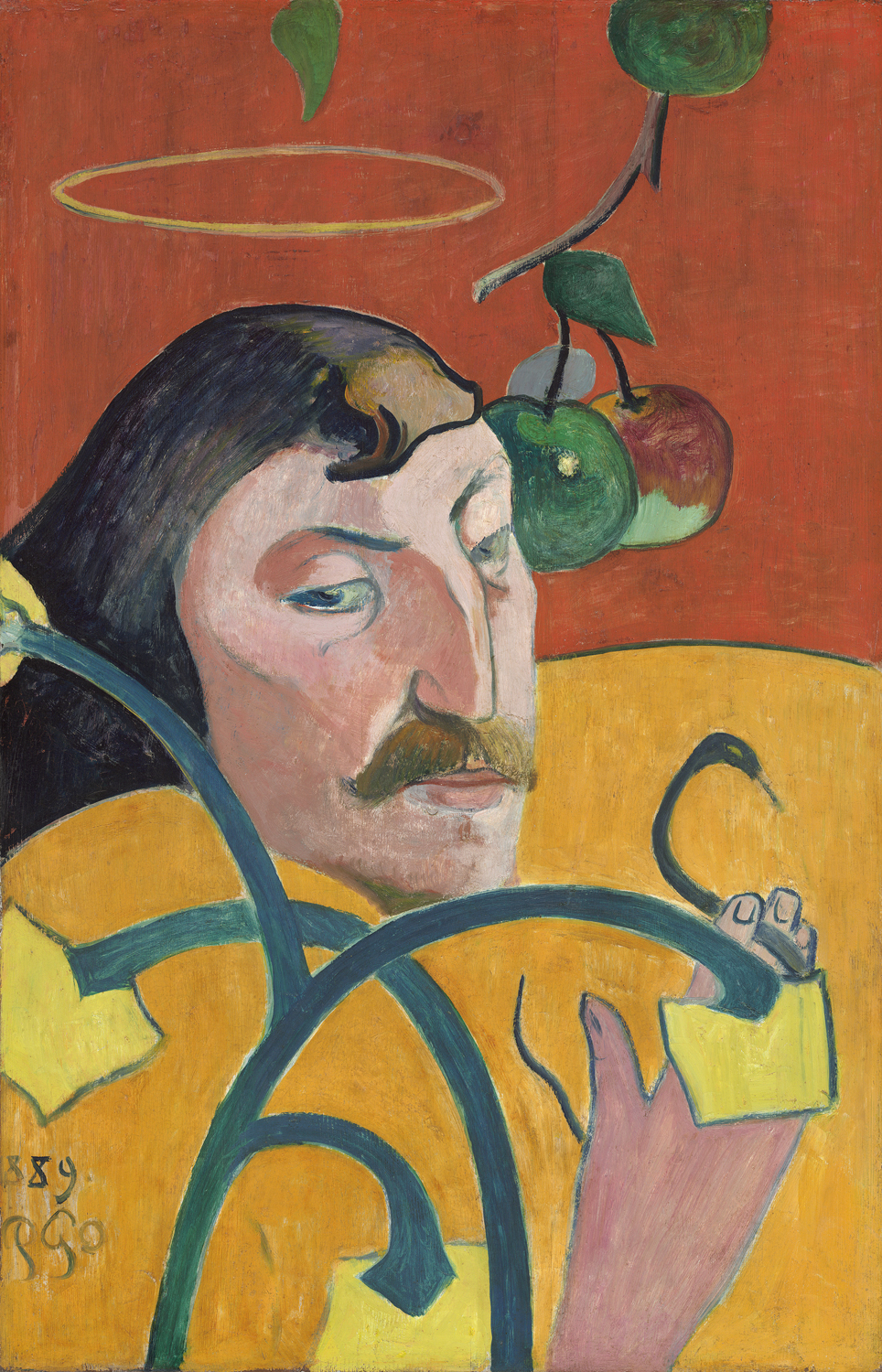 Self-Portrait with Halo and Snake, 1889