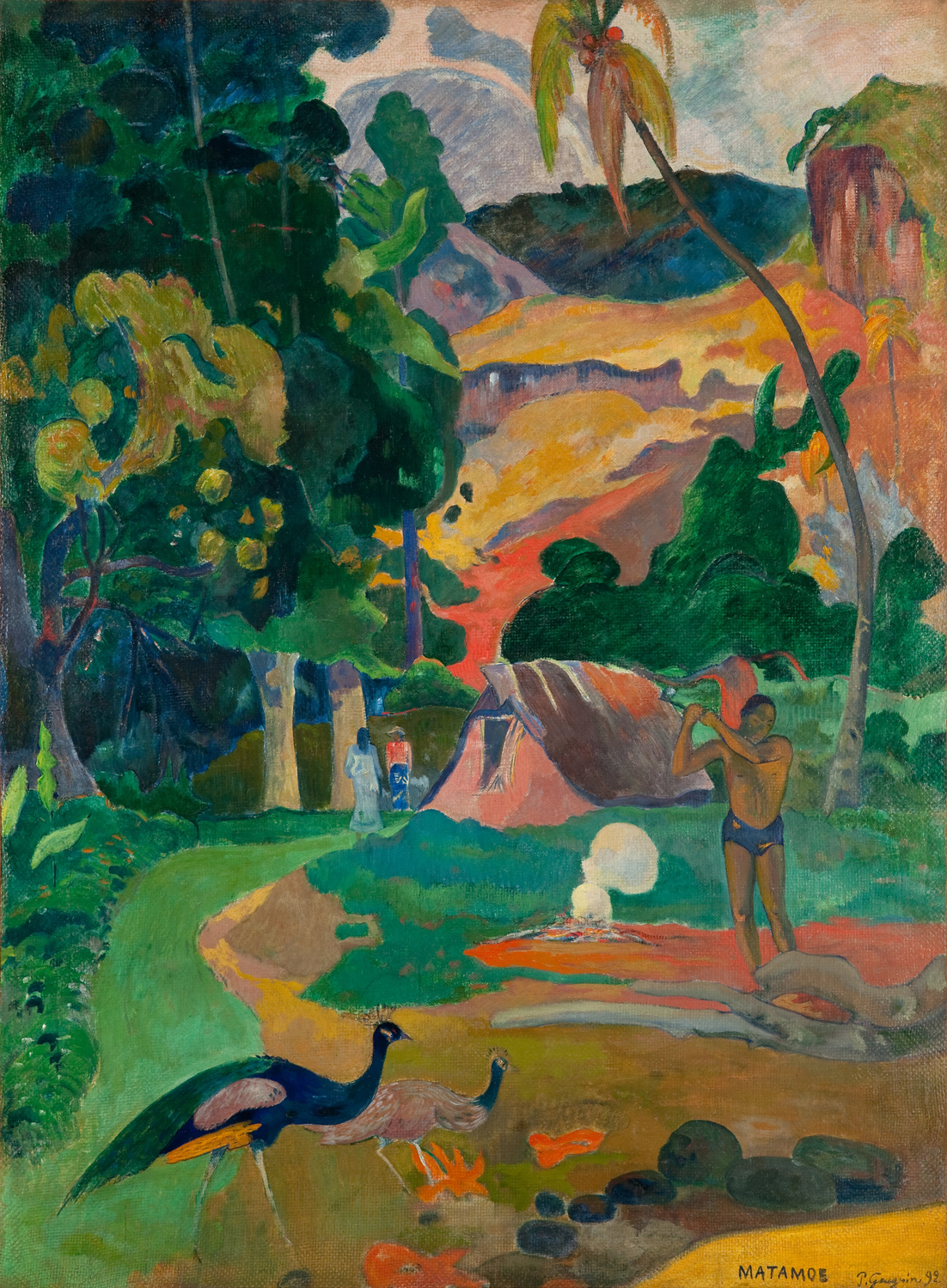 Matamoe (Death), Landscape with Peacocks, 1892