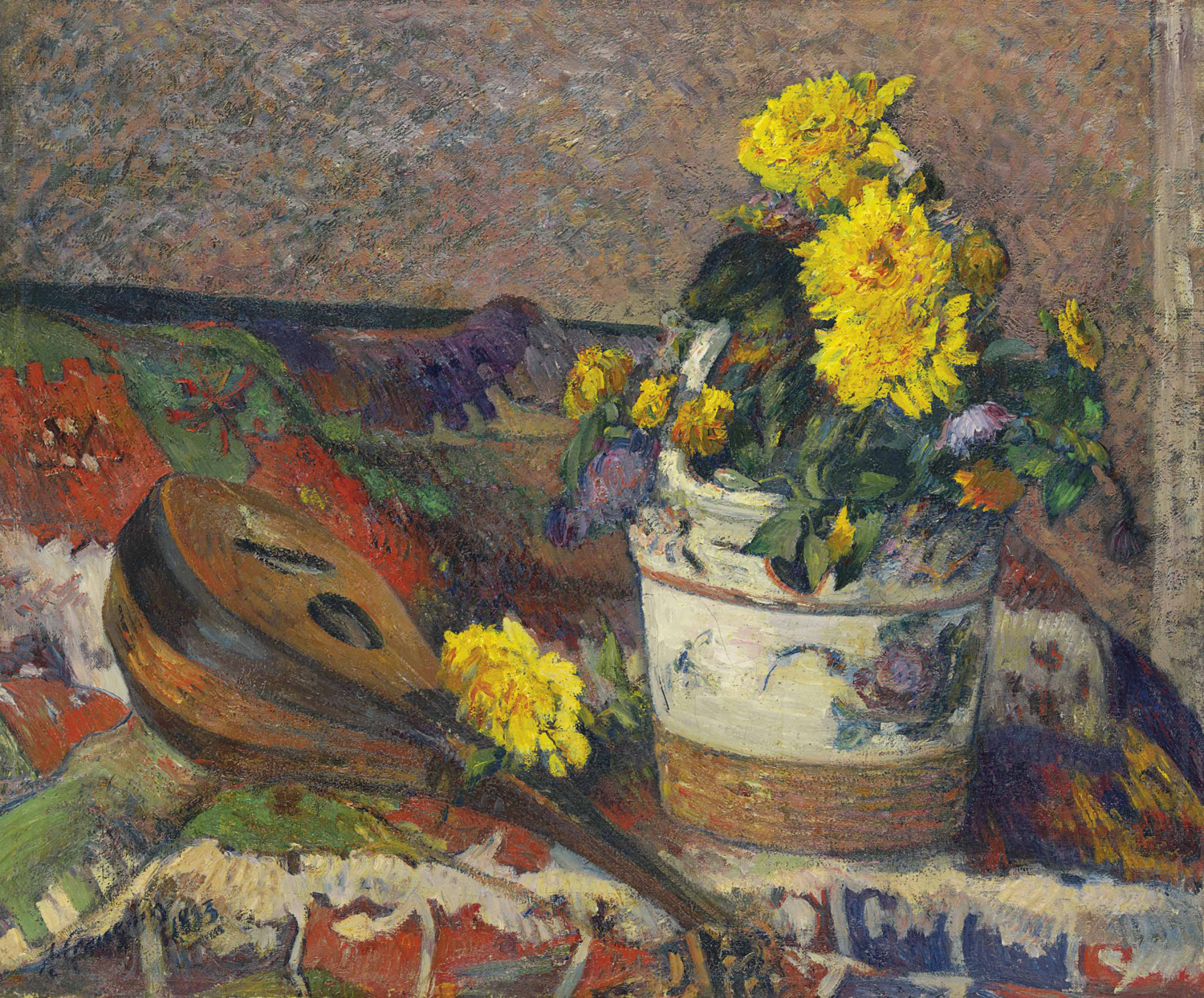 Dahlias and Mandolin, 1883
