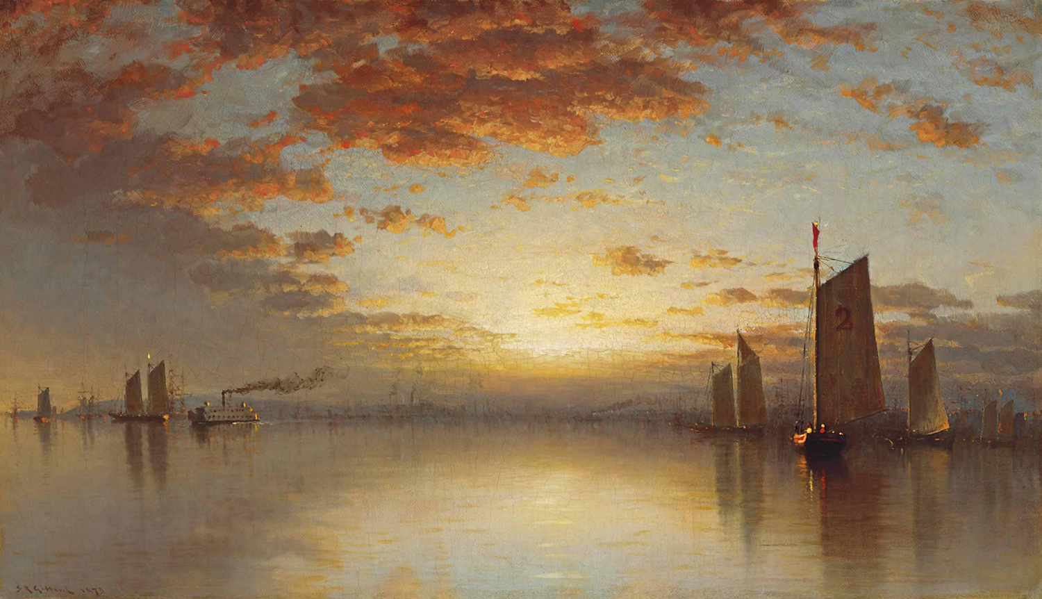 Sunset Over New York Bay, 1873