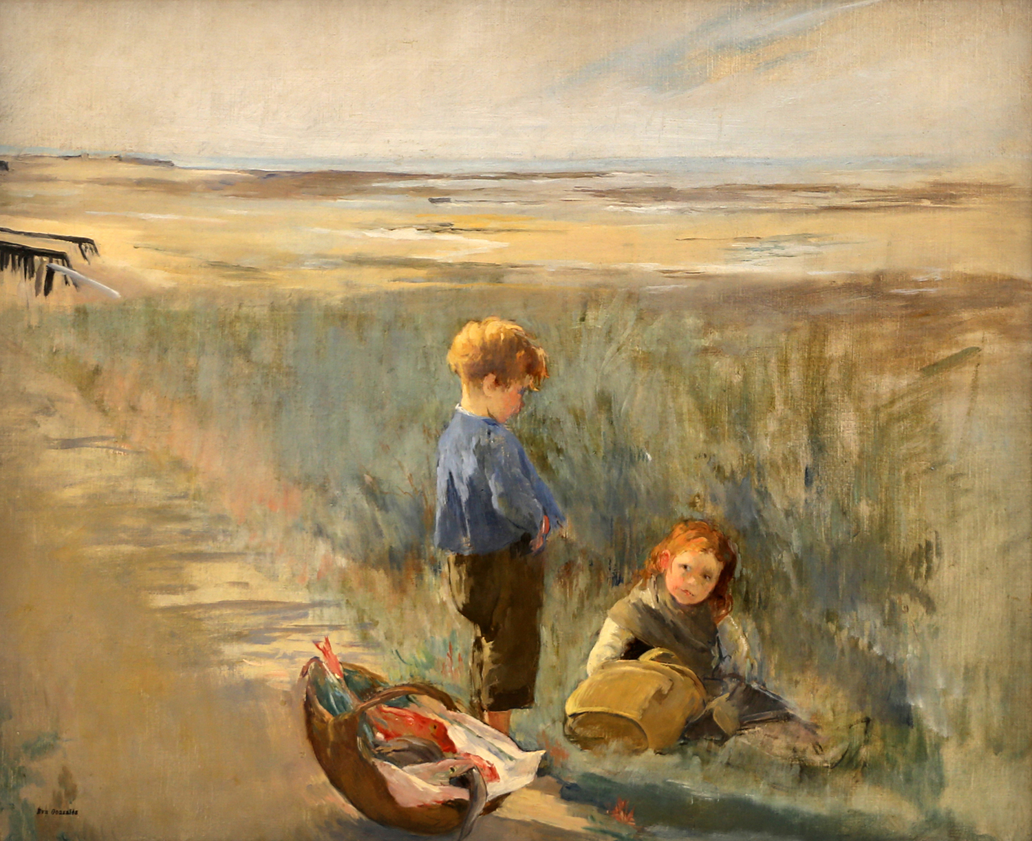 Children Playing in the Dand Dunes, Grandcamp