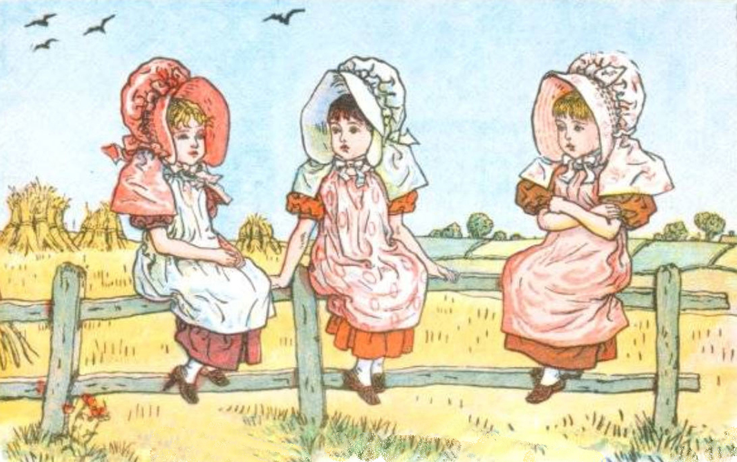 Three Little Girls, 1878