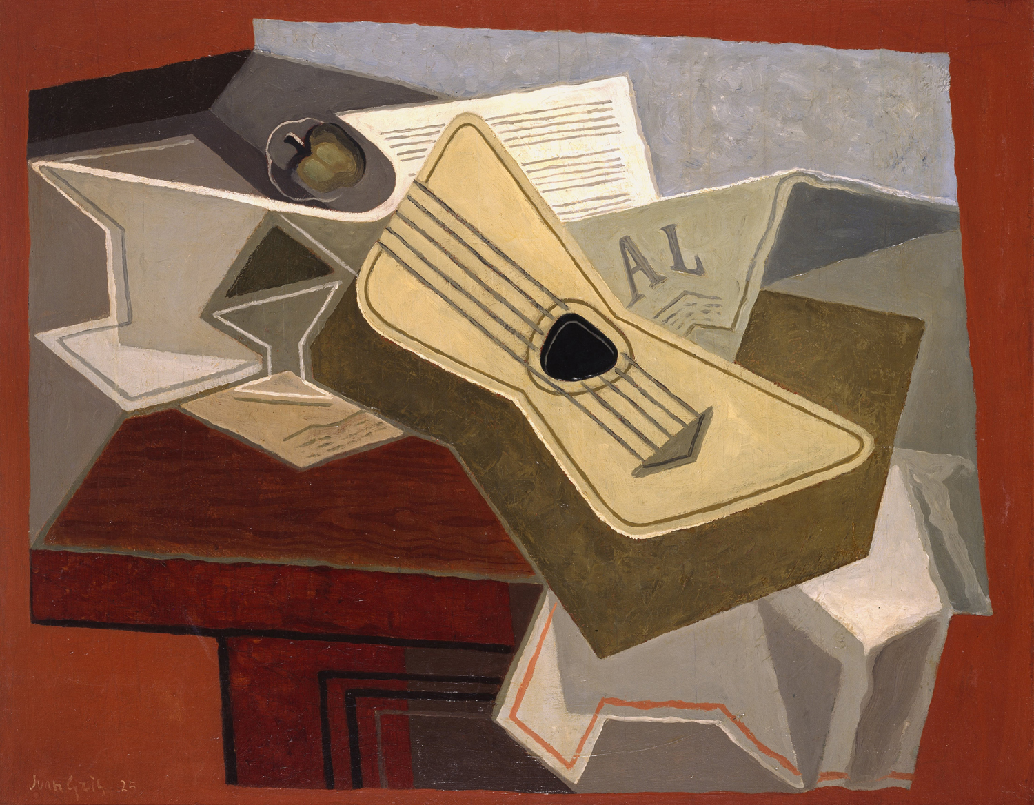Guitar and Newspaper, 1925