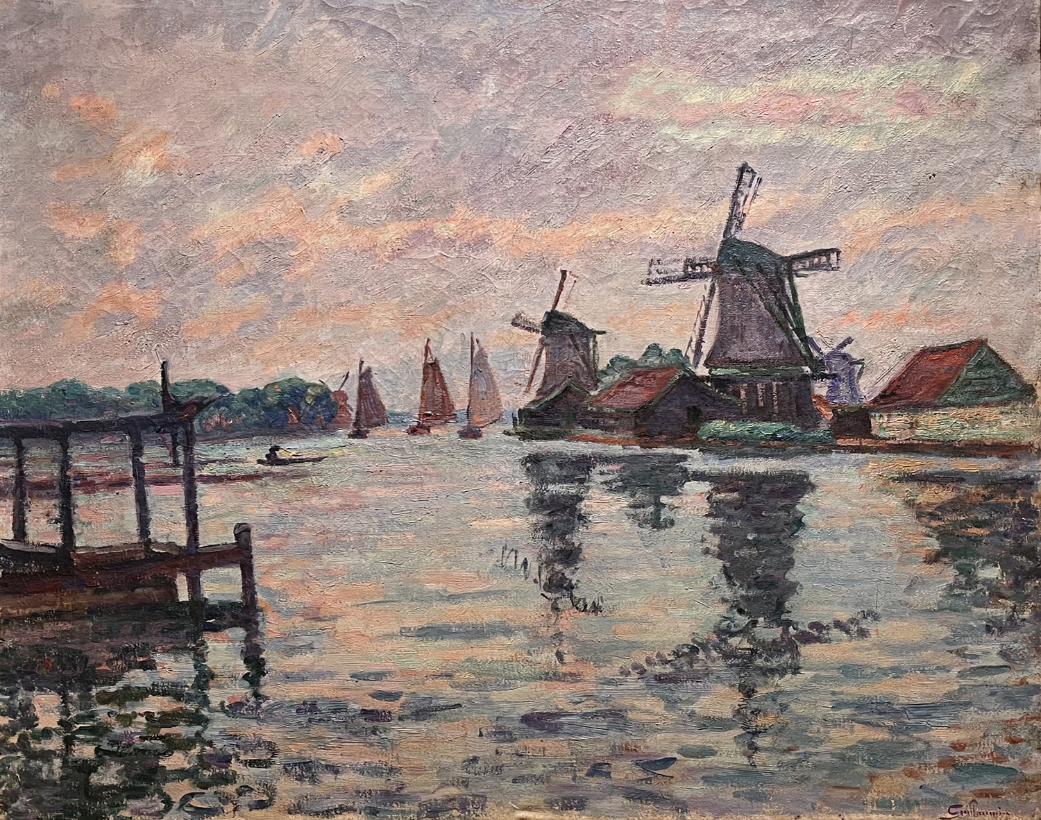 Windmills in Holland, c. 1904