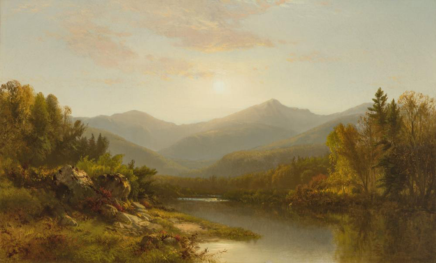 Sun Setting Over Mountain Stream, 1864