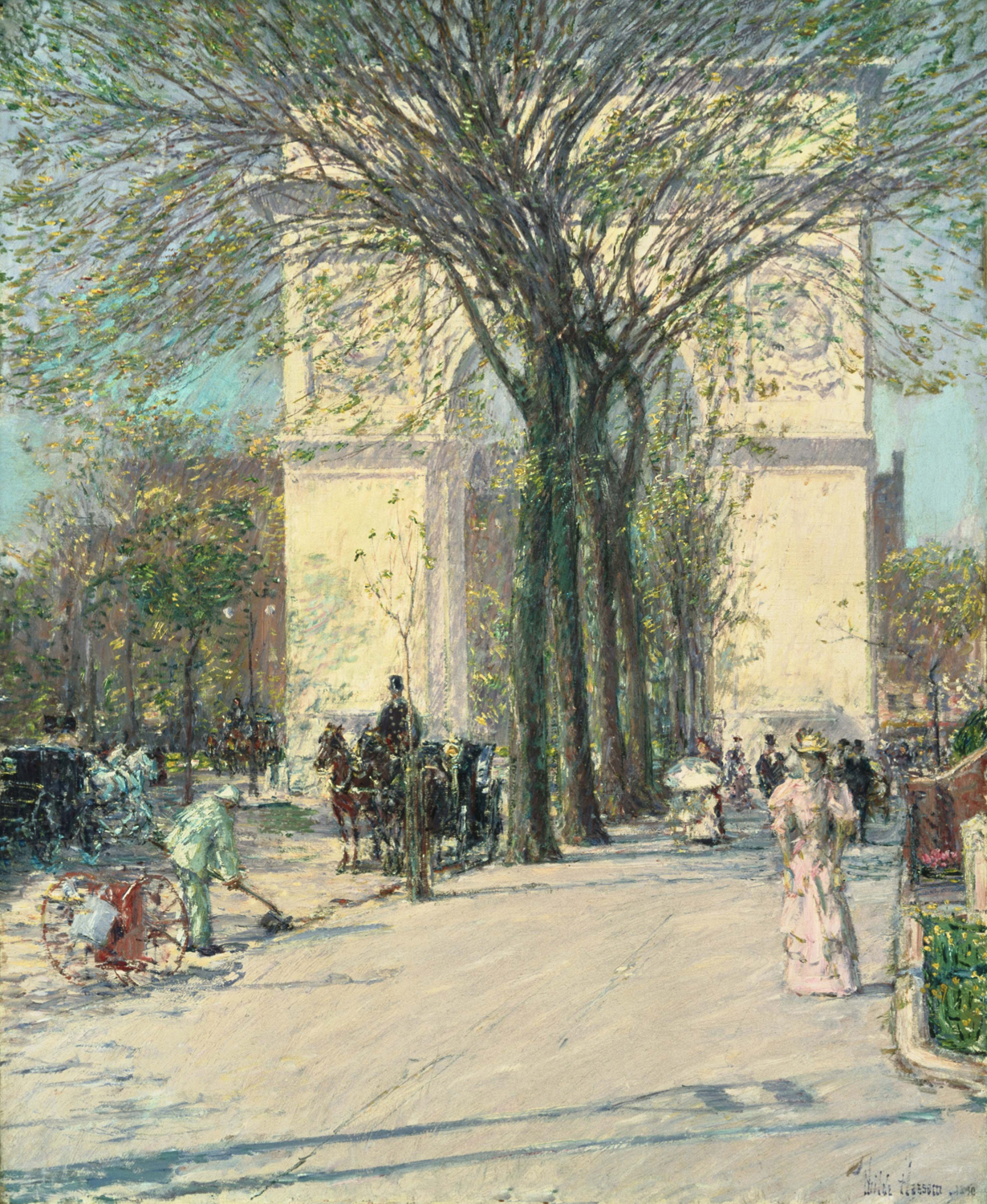 Washington Square Arch, Spring, 1890