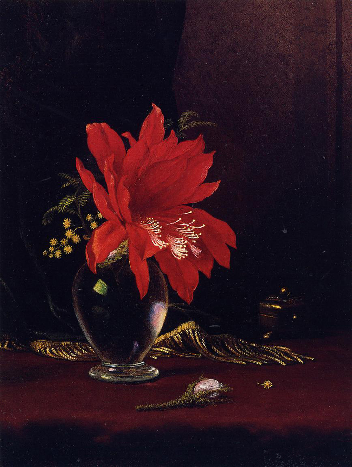 Red Flower in a Vase, late 19th century