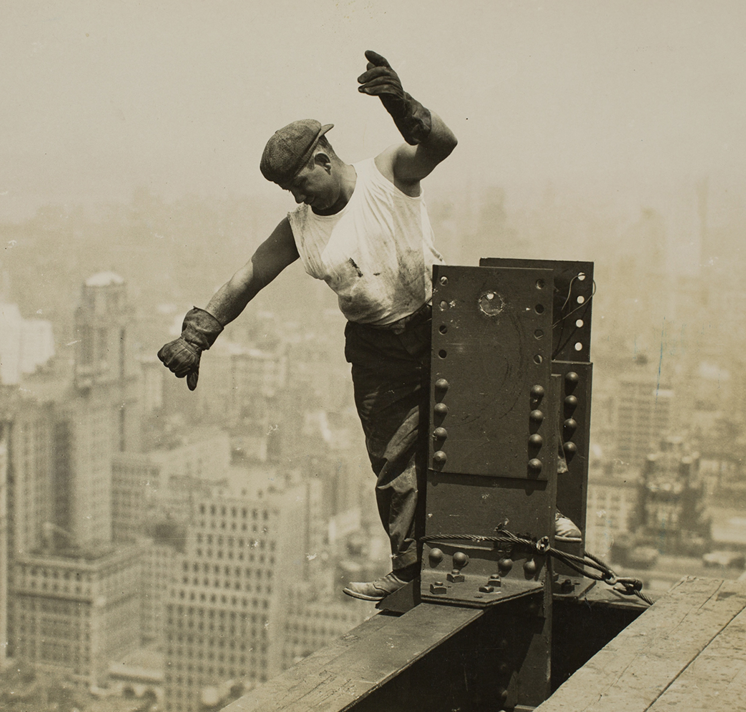 Worker Giving a Hand Signal to the Derrick Crew, 1930-31