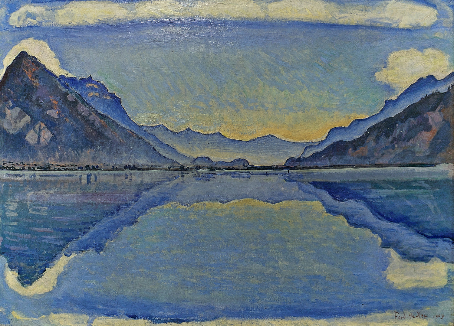 Lake Thoune with Symetrical Reflection, 1909