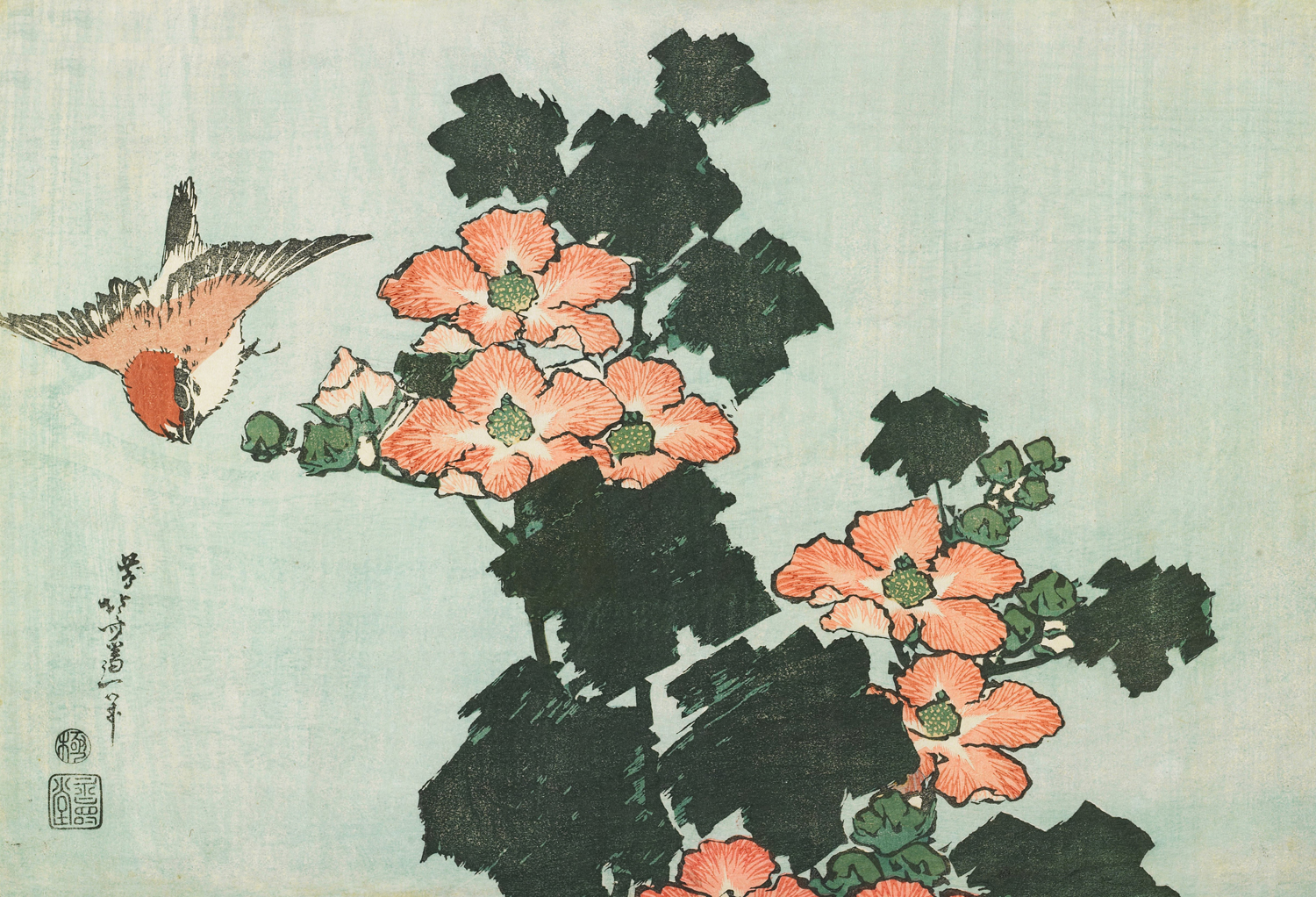 Hibiscus and Sparrow, c. 1833-34