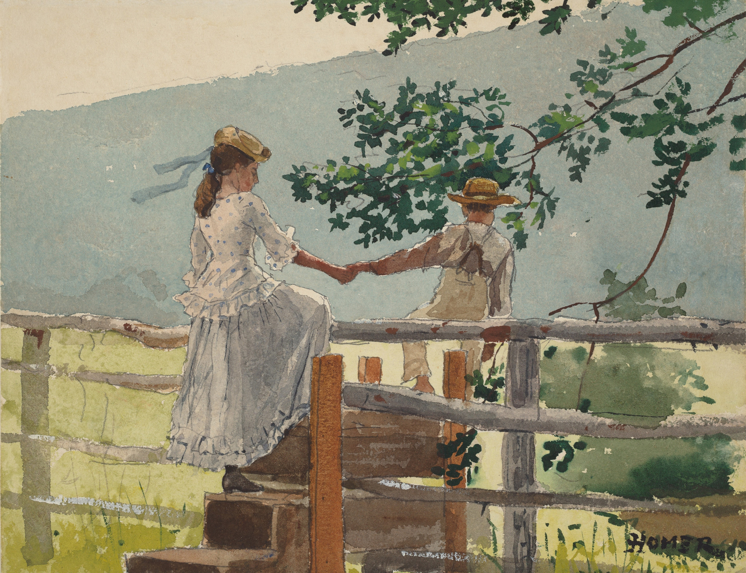 On the Stile. c. 1878