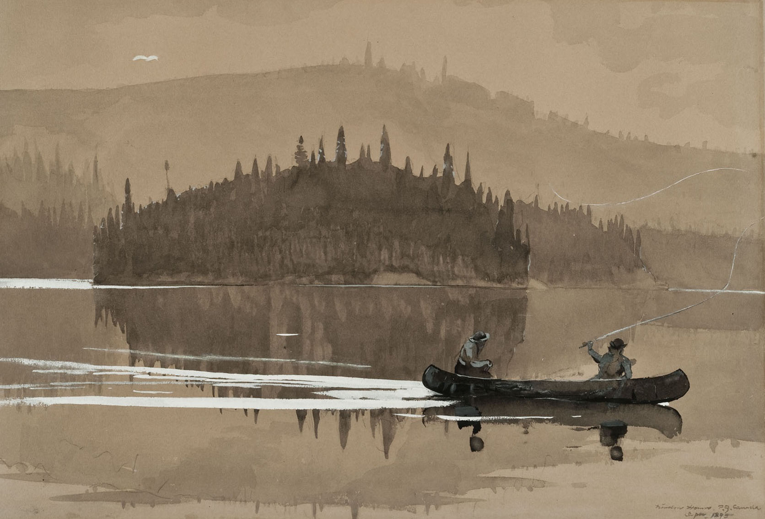 Two Men in a Canoe, 1895