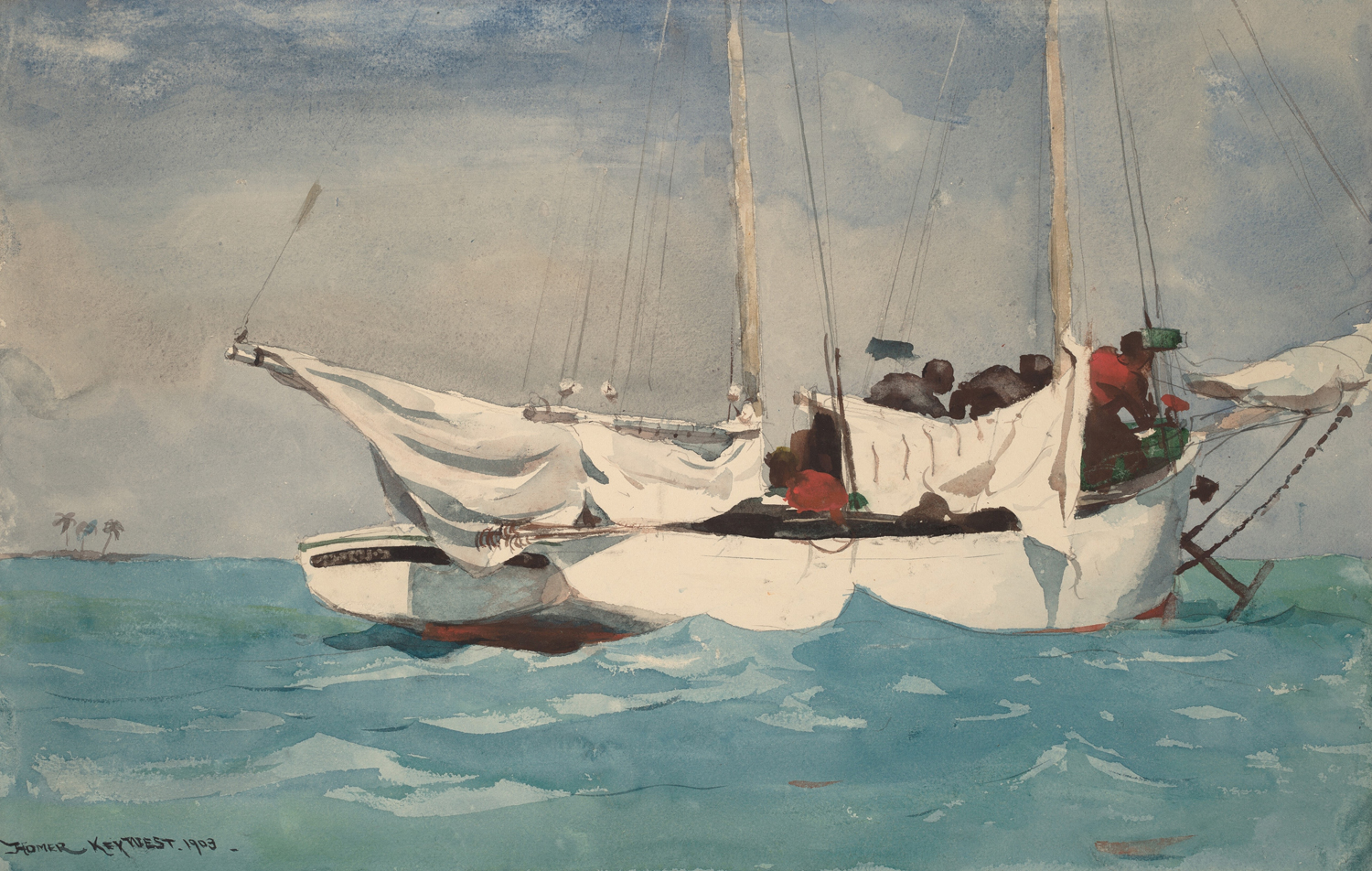 Key West, Hauling Anchor, 1903