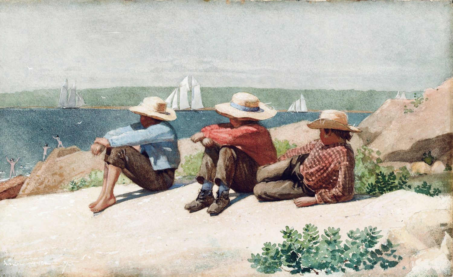 Watching the Ships, Gloucester, 1875