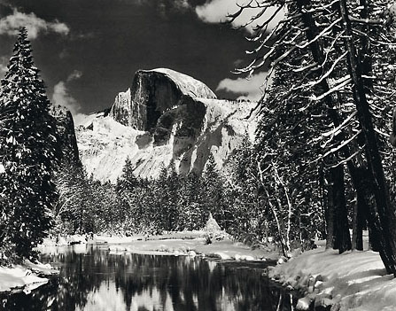 Half Dome, Merced River, Winter