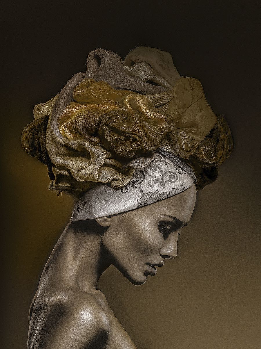 Woman In Thought, Gold