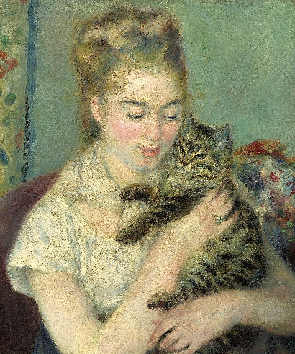 Femme au Chat (Woman with a Cat) 1875