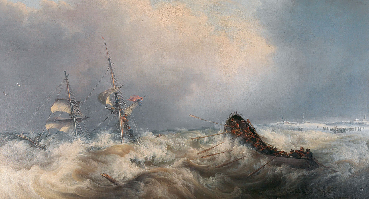 Shipwreck Off the Coast in Winter, 19th century