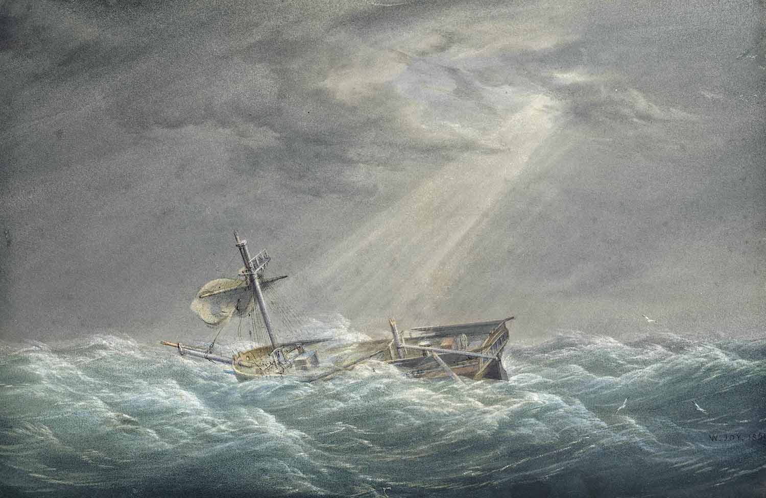 Shipwreck, the Sun Breaking Through the Clouds after the Storm, 1859