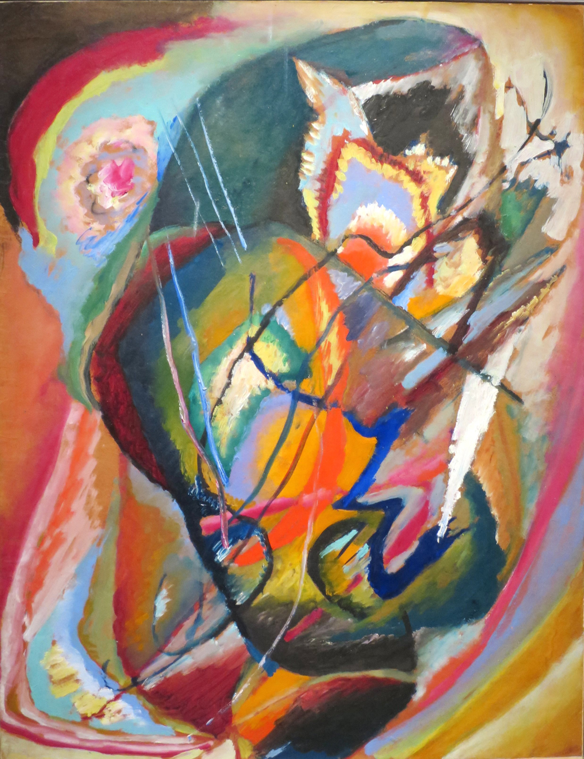 A Painting of a Man with a Guitar 'Untitled Improvisation III', 1914