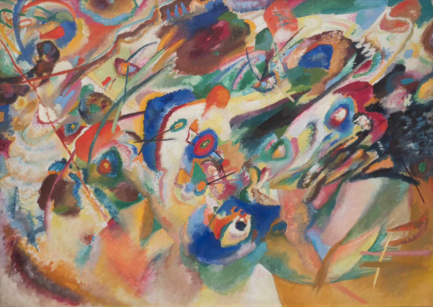 A Painting of a Group of People Riding Horses, 1913