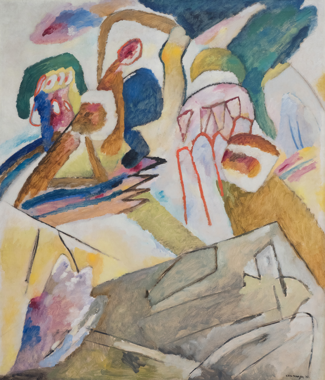 A Painting of a Group of People on the Beach, 1911