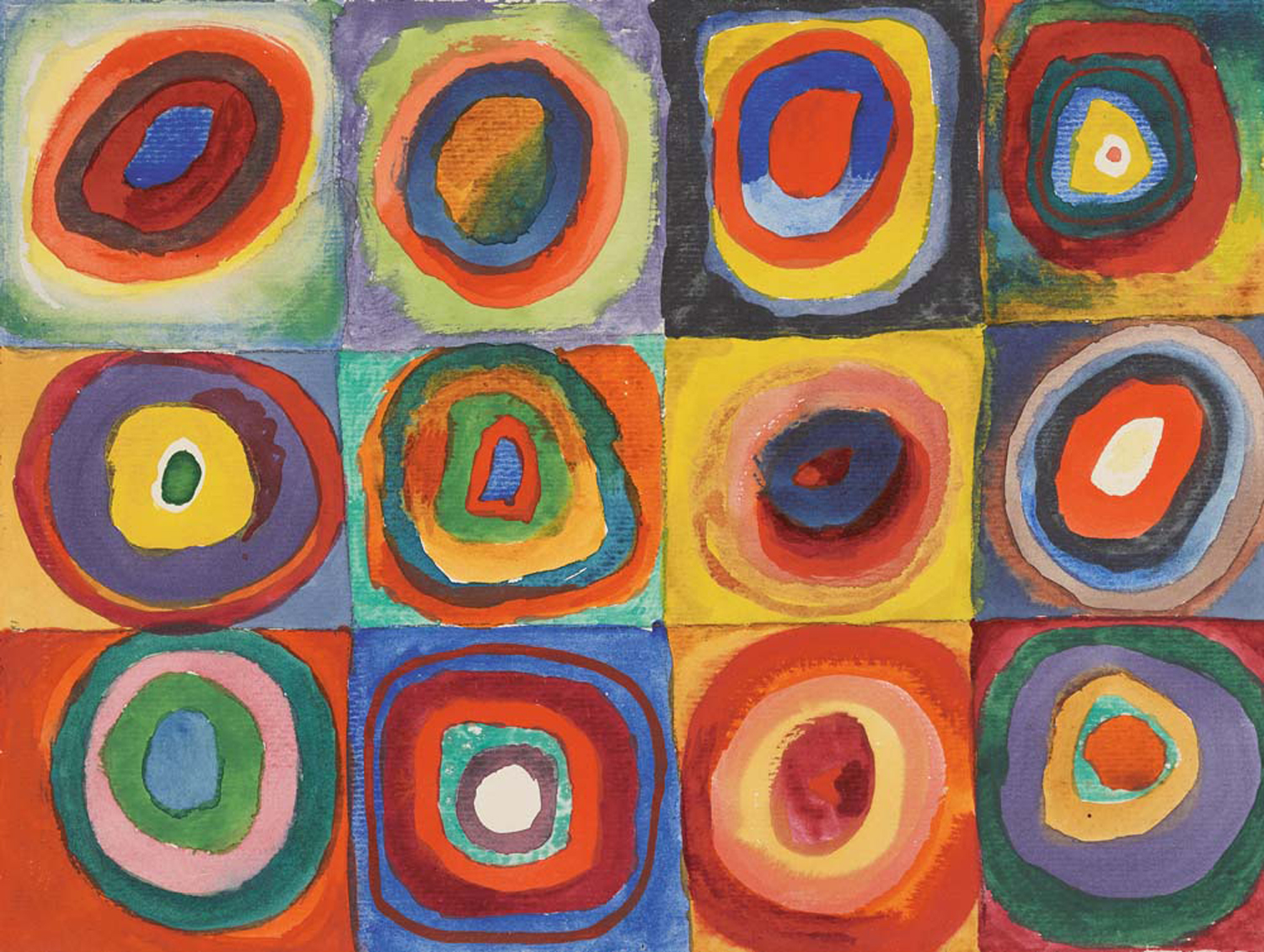 Color Study. Squares with Concentric Circles, 1913