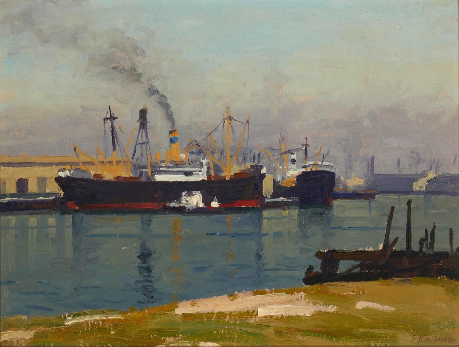 Ships in a Harbor Harbor, 20th century