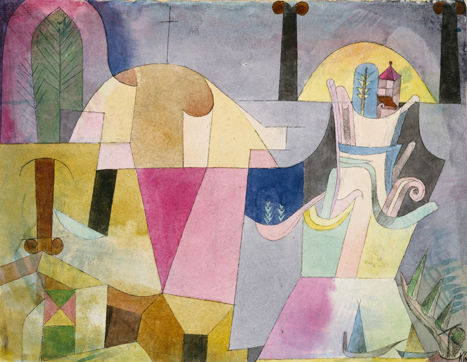 Black Columns In a Landscape, 1919