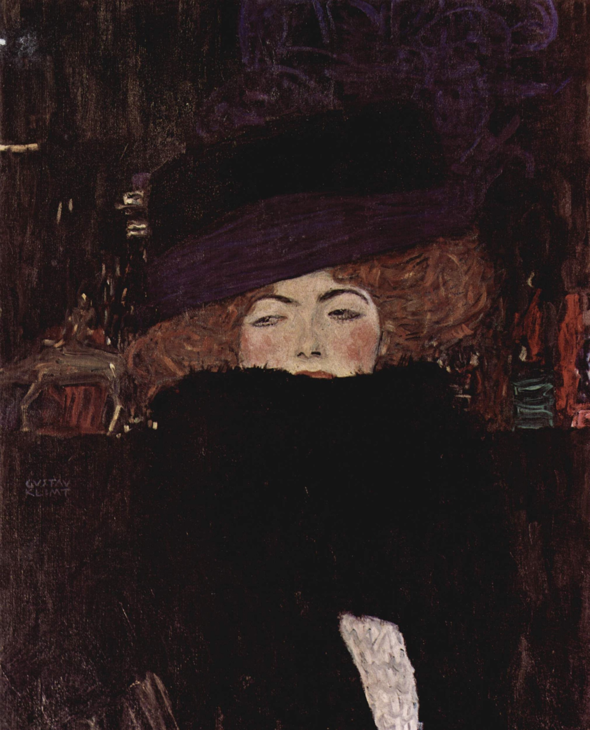 Lady in a Fur Hat and Boa, 1909