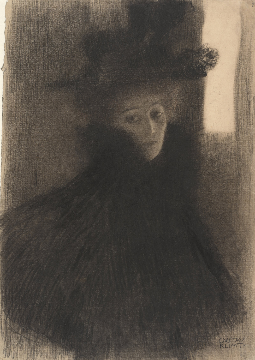 Portrait of a Lady with Cape and Hat, 1897-98