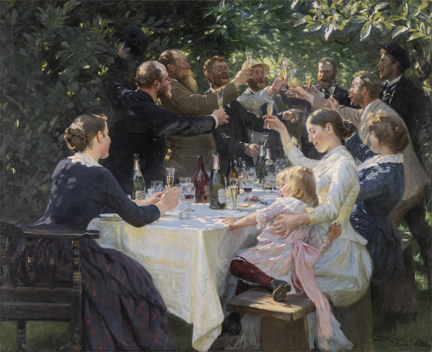 Hip, Hip, Hurrah! Artists' Party, Skagen, c. 1887-88