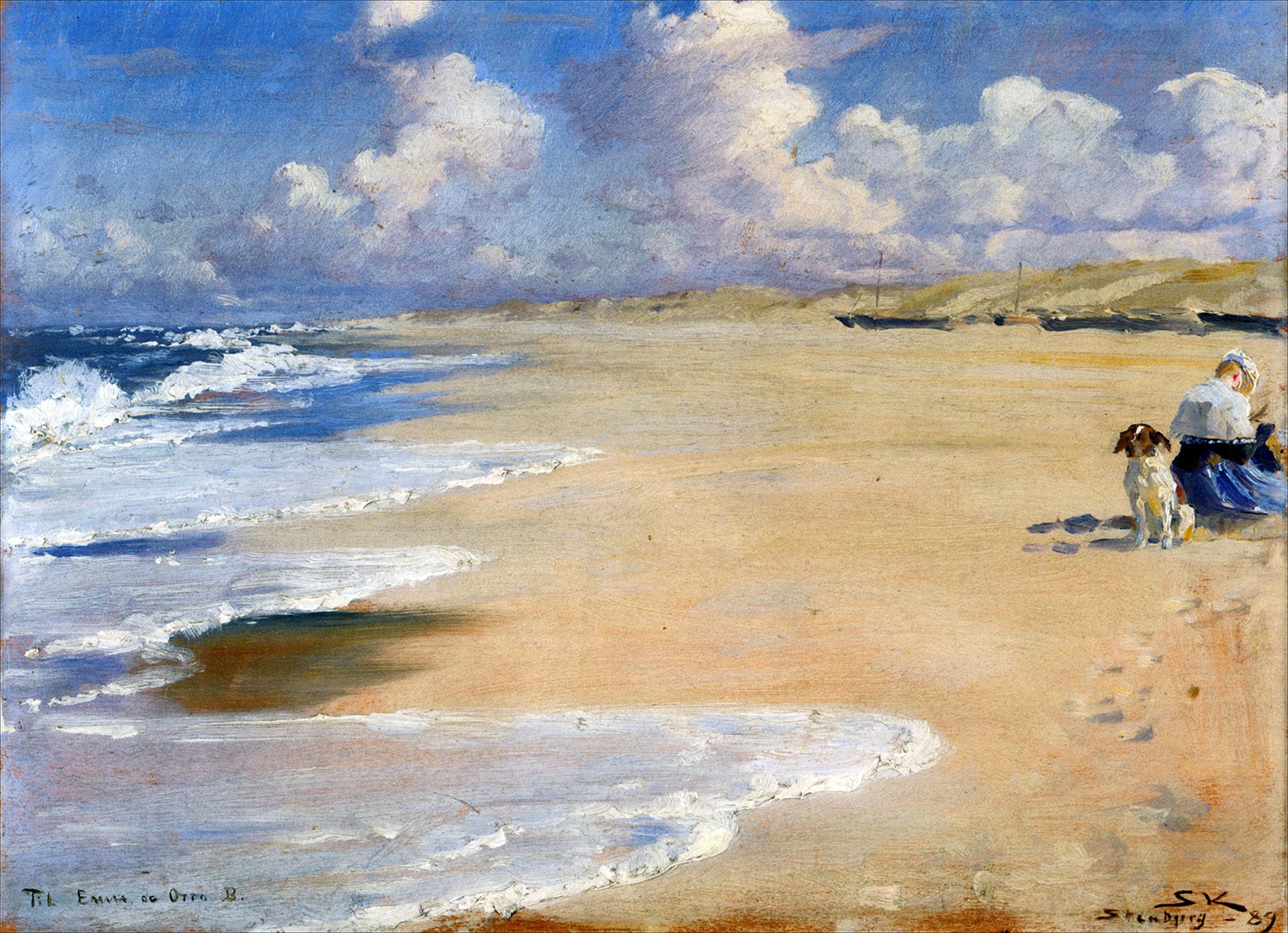 Marie Kroyer on the Stenbjerg Beach, 1889