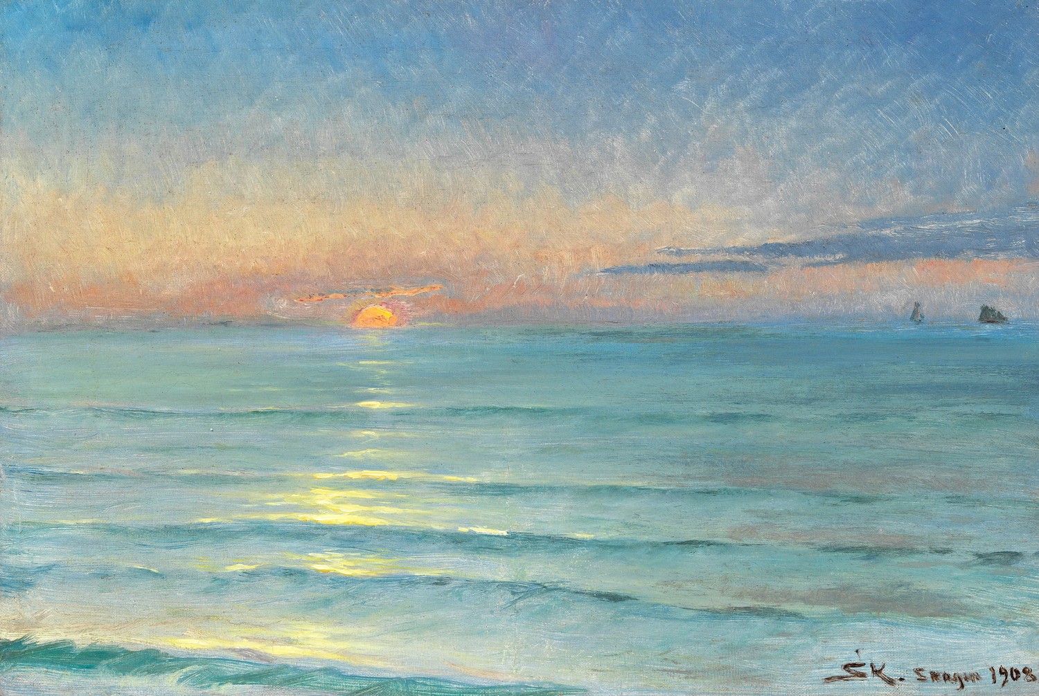 Sunset at Skagen's North Beach, 1908