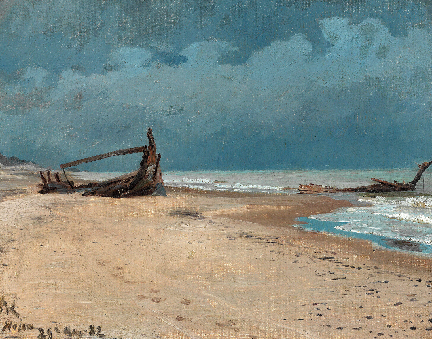 The Beach at Hojen, 1882