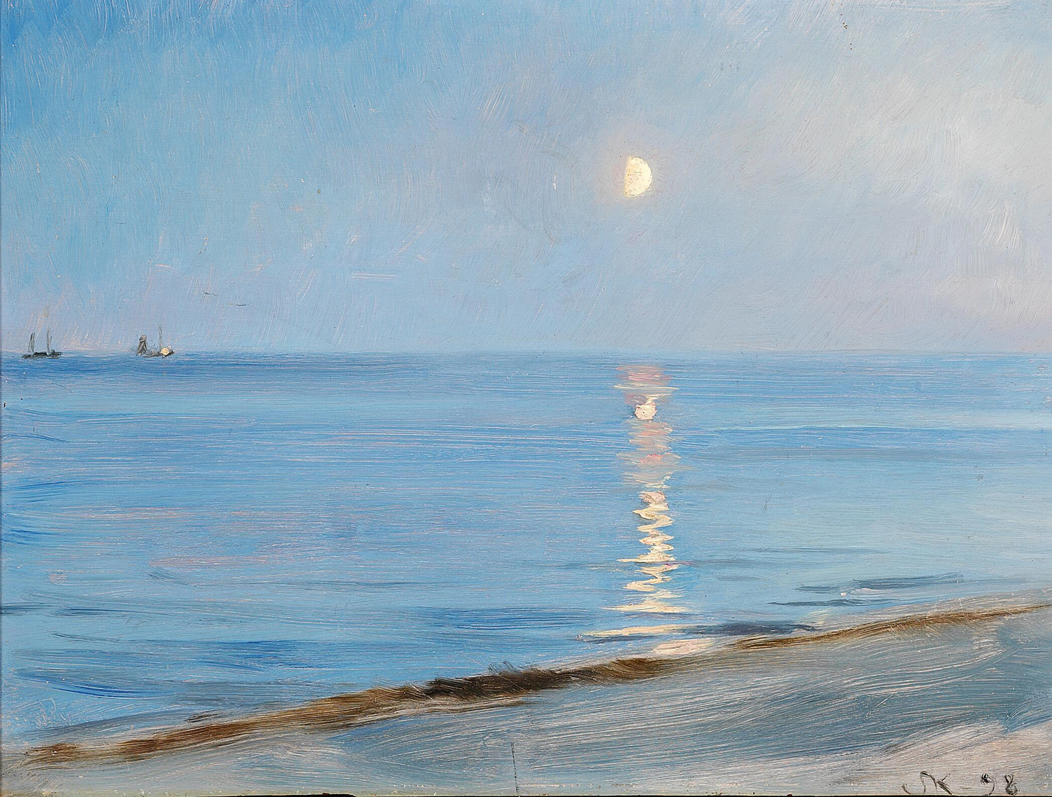 Evening at Skagene Beach. Moonlight, 1898