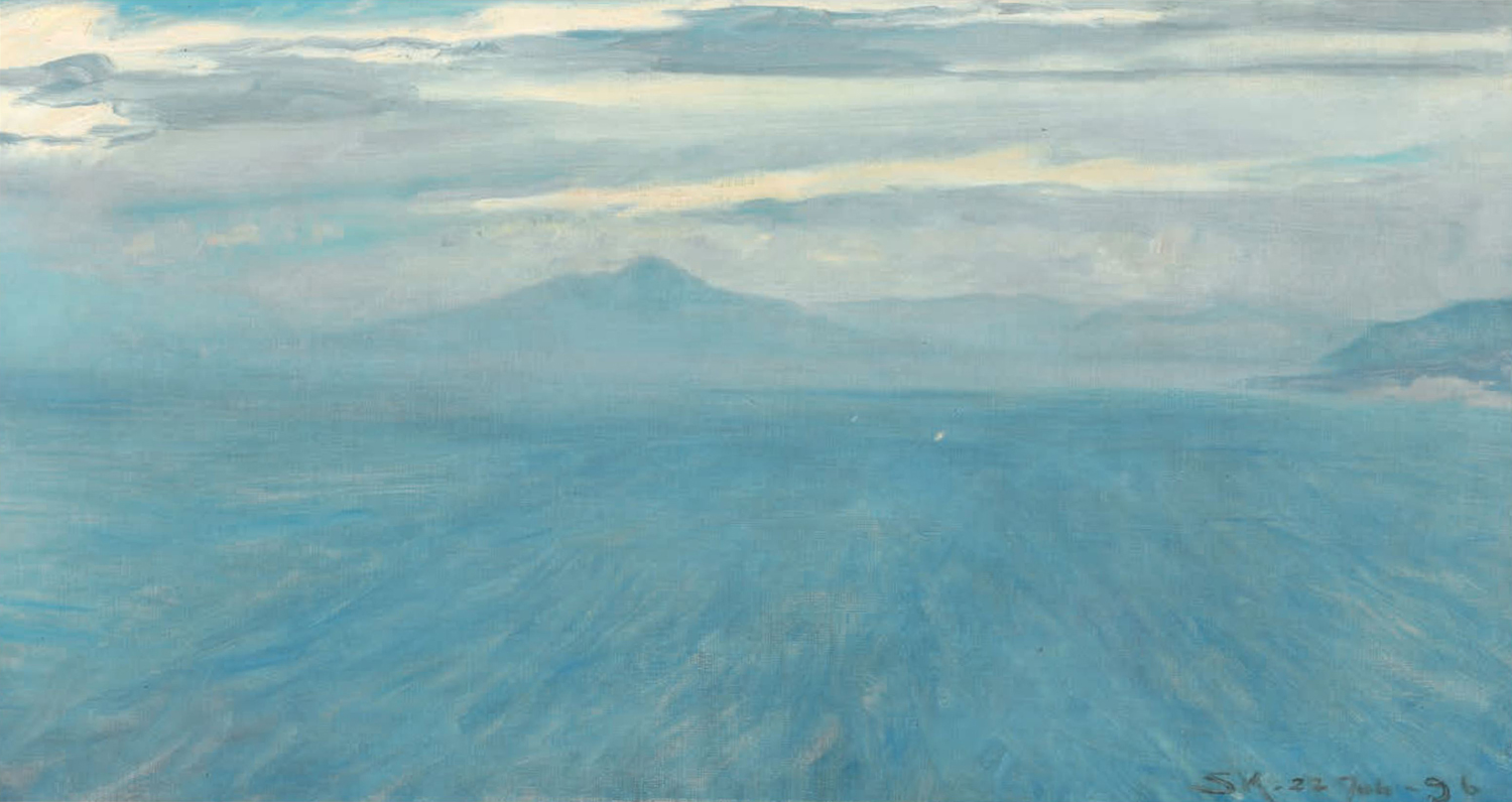 Misty Blue Sea, Mount Vesuvius in the Background, 1896