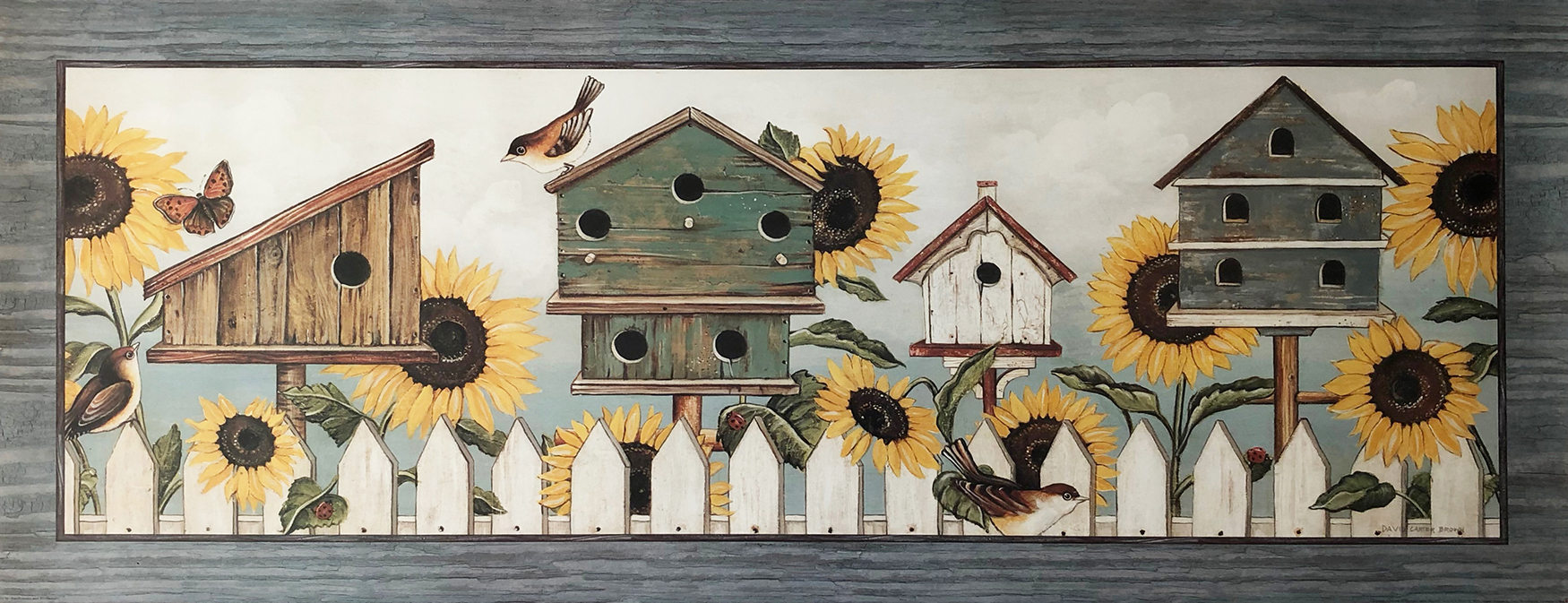 Sunflowers and Birdhouses