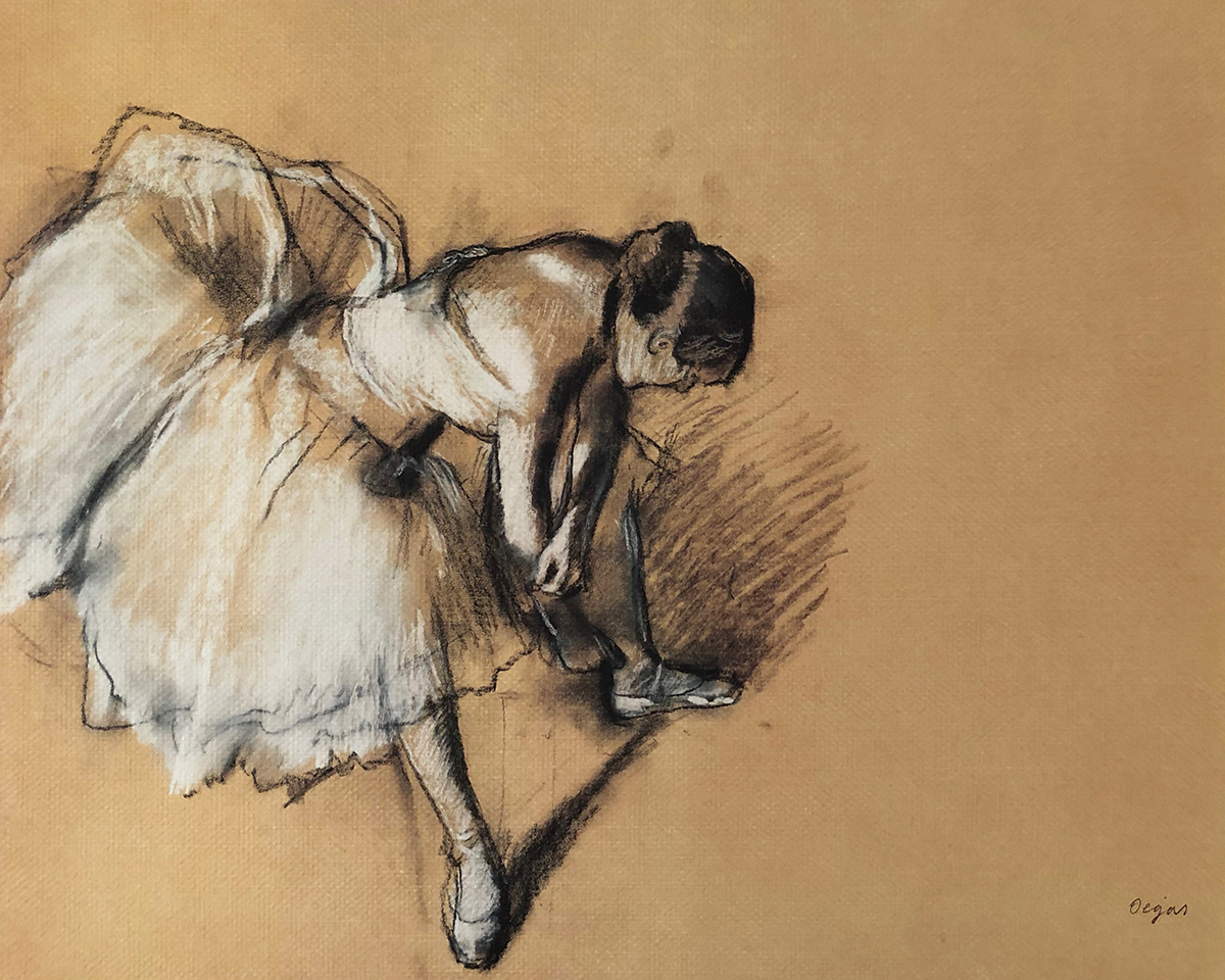 Danseuse Rajustant son Chausson