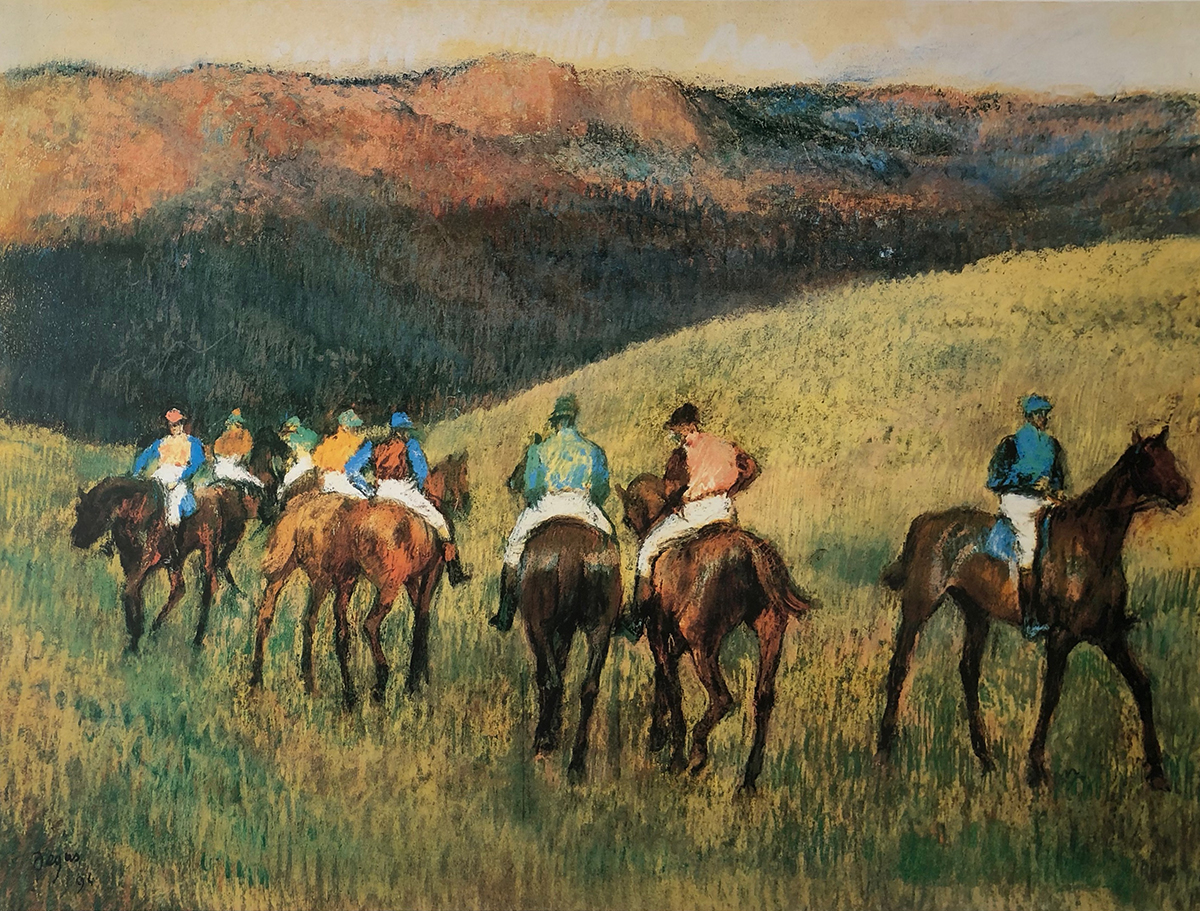 Racehorses In a Landscape