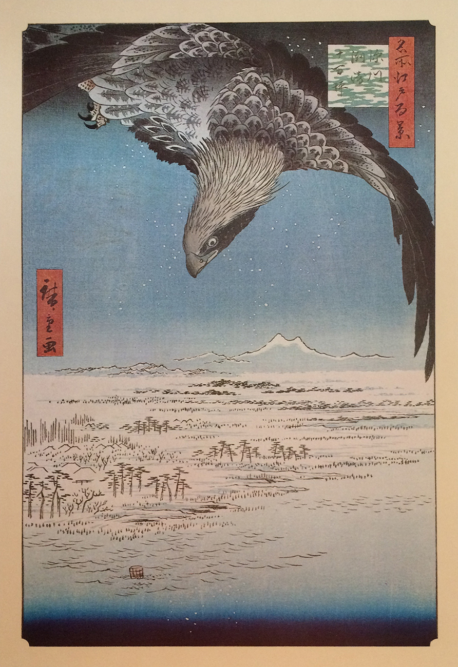 Eagle Flying Over the Fukagama District of Edo, 1857