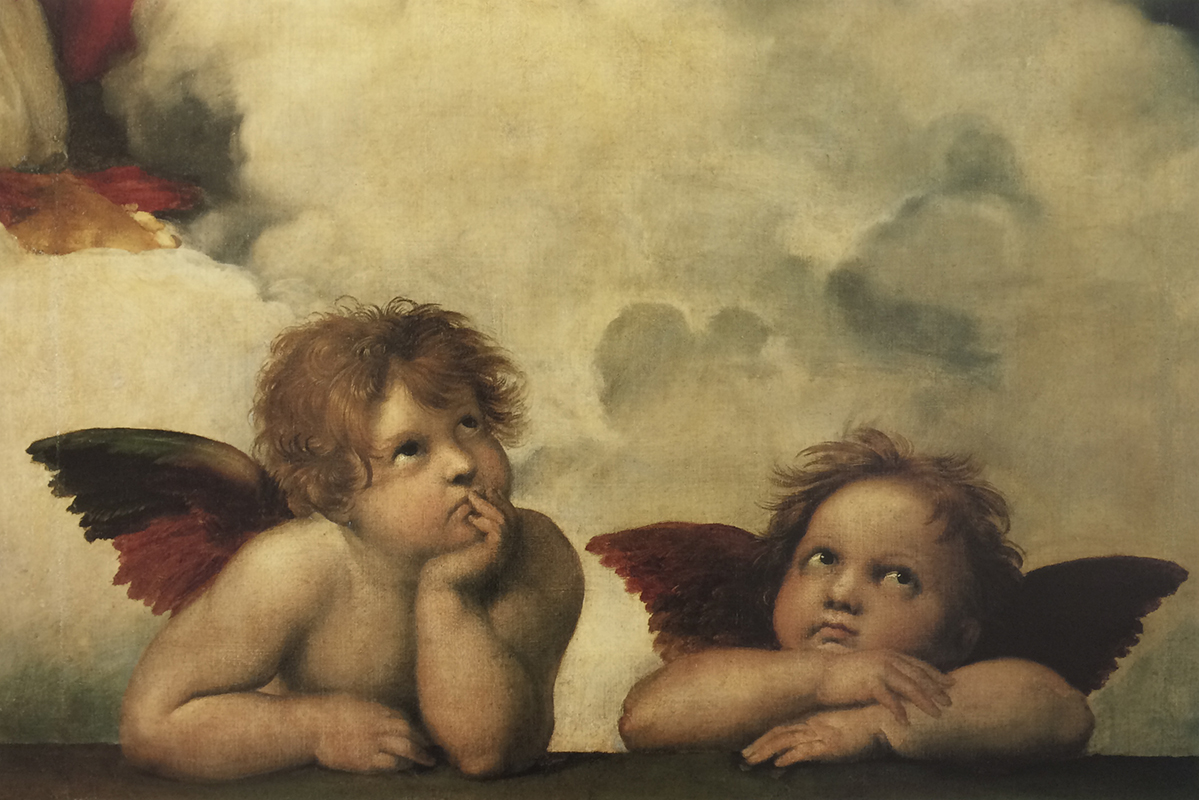 Angeli - detail from Sistine Madonna, 1515-1519