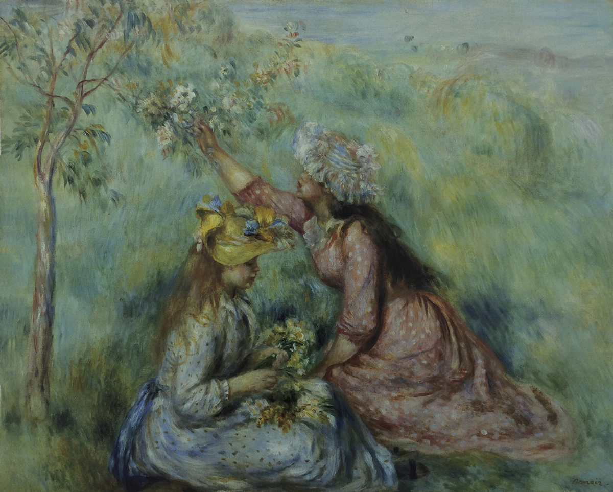 Girls Picking Flowers In a Meadow, c. 1890