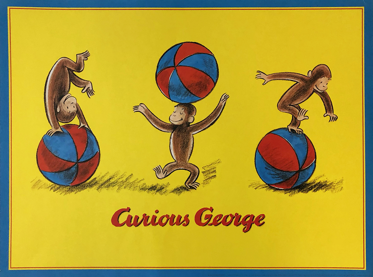 Curious George with a Ball