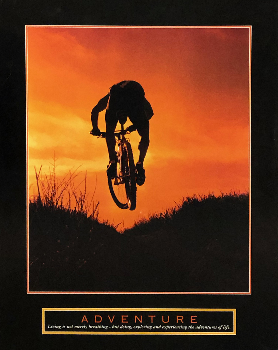 Adventure - Cyclist At Sunset